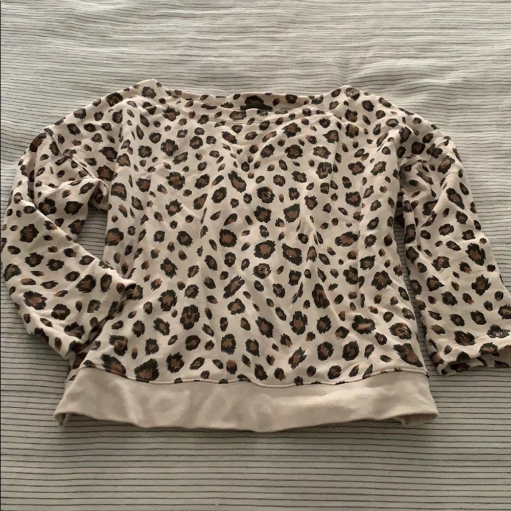 JCrew animal print sweatshirt